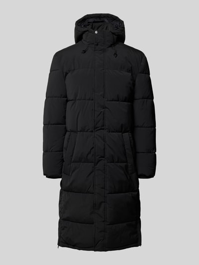 Christian Berg Men Steppjacke mit Kapuze und seitlichen Reißverschlüssen Black 2