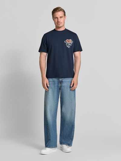 Barbour regular fit T-shirt van puur katoen Marineblauw - 1