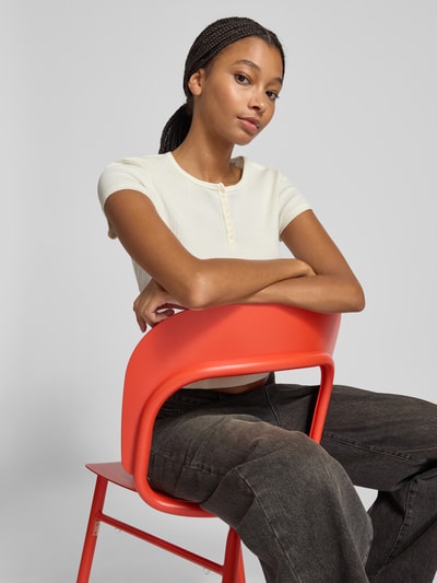 Review T-shirt z okrągłym dekoltem Biały 3