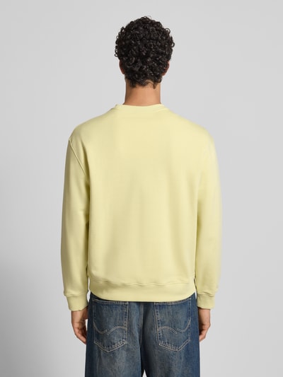Calvin Klein Jeans Sweatshirt van puur katoen Lichtgeel - 5