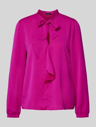 Marc Cain Blouse met strik en volant Fuchsia - 2