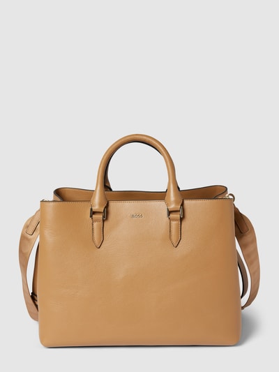 BOSS Black Women Handtasche mit Label-Applikation Modell 'Alyce' Camel 2