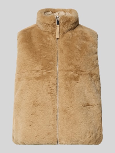 s.Oliver RED LABEL Kamizelka ze sztucznego futra dwustronna o kroju regular fit Beżowy 2