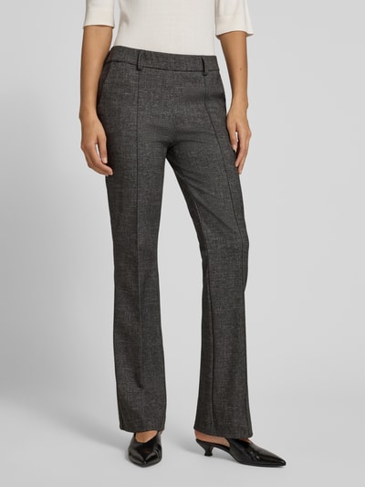 TONI Flared stoffen broek met vaste persplooien, model 'Jenny' Middengrijs - 4