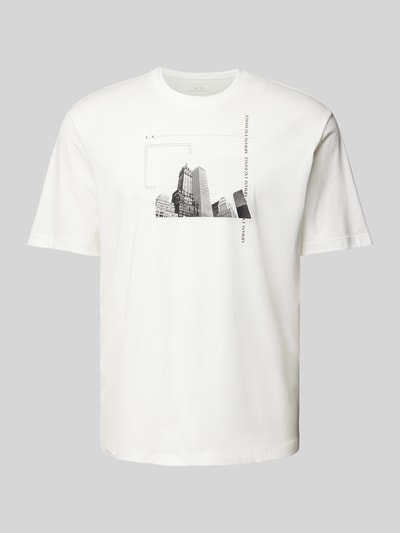 ARMANI EXCHANGE T-shirt met labelprint, model 'New York Building' Wit - 2