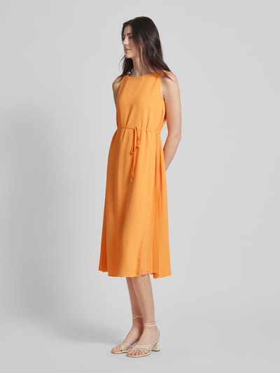 comma Sukienka midi w jednolitym kolorze Pomarańczowy 1
