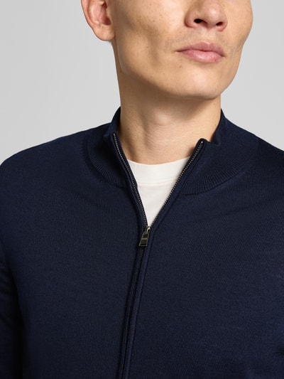 BOSS Cardigan mit Label-Detail Modell 'Balonso' Dunkelblau 3