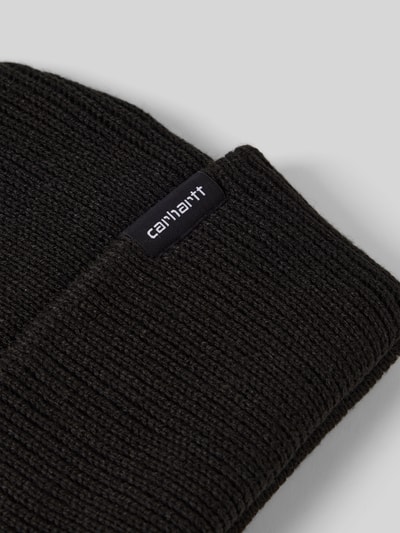 Carhartt Work In Progress Beanie mit Label-Detail Modell 'GORDAN' Black 2