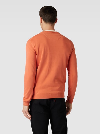 s.Oliver RED LABEL Pullover mit gerippten Abschlüssen Orange 5