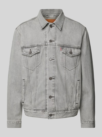 Levi's® Jeansjacke mit Brustpattentaschen Modell 'THE TRUCKER JACKET' Mittelgrau 2