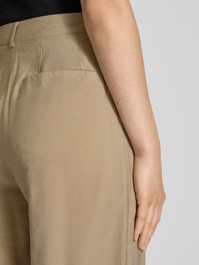 LeGer by Lena Gercke Wide Leg Stoffhose mit Bundfalten Modell 'Draco' Beige 3