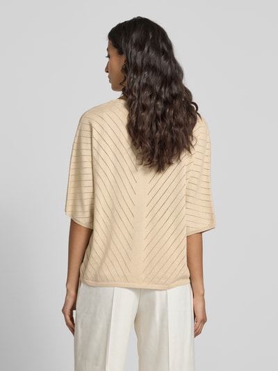 B.Young Strickshirt aus Effektgarn mit V-Ausschnitt Gold 5