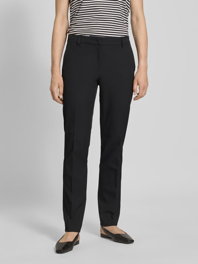 Christian Berg Woman Selection Slim fit stoffen broek met persplooien Zwart - 4