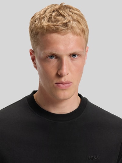 BOSS Orange Regular Fit T-Shirt aus reiner Baumwolle Modell 'Te_interlock' Black 3