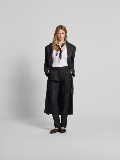 black palms Tapered Fit Anzughose mit Kellerfalten Black 1