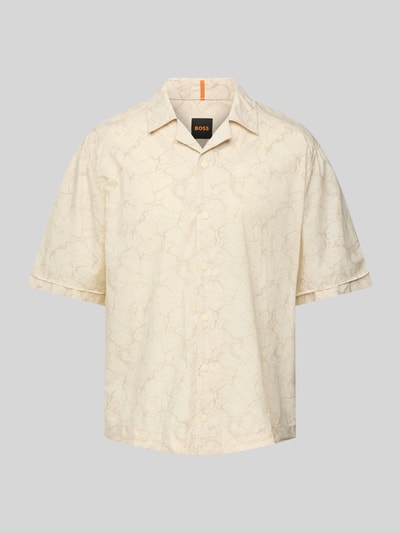 BOSS Orange Relaxed fit vrijetijdsoverhemd met 1/2-mouwen, model 'Lapisy' Zand - 2