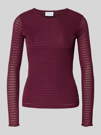 Vila Longsleeve mit Rundhalsausschnitt Modell 'LARINE' Pflaume 2