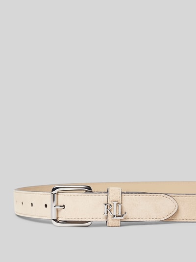 Lauren Ralph Lauren Ledergürtel mit Label-Applikation Sand 2