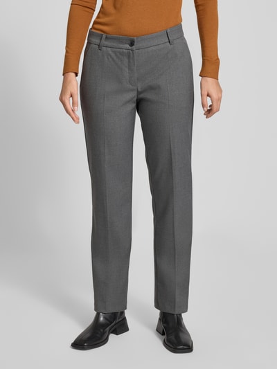 Brax Spodnie materiałowe o kroju straight fit z dodatkiem wiskozy model ‘Maron’ Ciemnoszary melanż 4