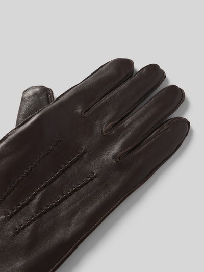 JOOP! Collection Rękawiczki o kroju regular fit z naturalnej owczej skóry Ciemnobrązowy 3