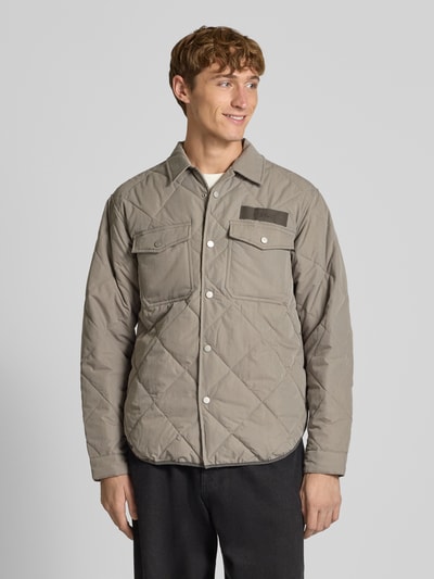 Replay Hemdjacke mit Kentkragen Silber 4