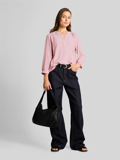 Tom Tailor regular fit blouse met lange mouwen van viscose Felroze - 1