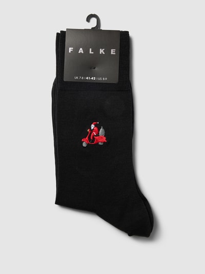 Falke Socken mit Motiv-Stitching Modell 'Airport Driving Santa' Black 3