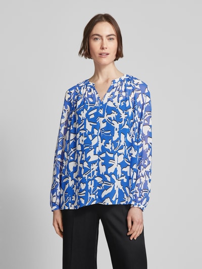 comma Bluse mit Allover-Print Royal 4