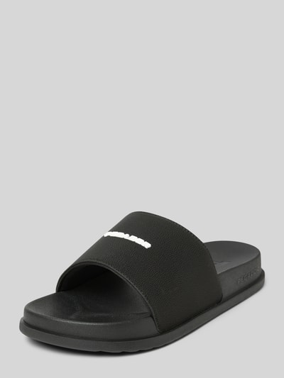 Pegador Sandalen met labeldetail, model 'SUNA SLIDE' Zwart - 1