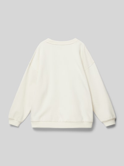 Calvin Klein Jeans Oversized Sweatshirt mit Label-Print Modell 'TEDDY' Offwhite 3