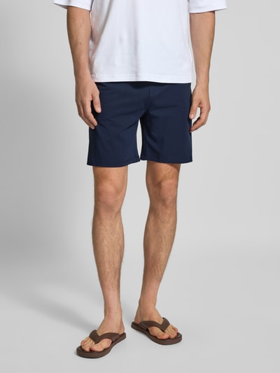 JOOP! Collection Sweatshorts met elastische band en tunnelkoord Marineblauw - 4