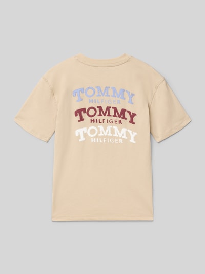 Tommy Hilfiger Teens Regular Fit T-Shirt aus reiner Baumwolle  Sand 3