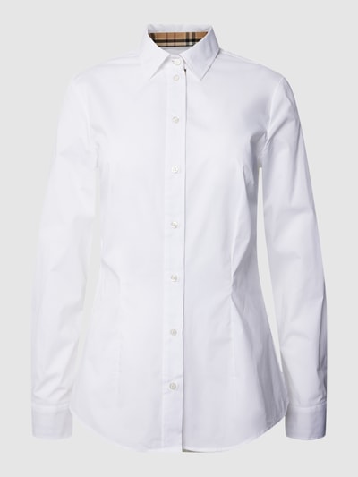 Seidensticker Bluzka koszulowa z wykładanym kołnierzem model ‘Poplin’ Biały 1
