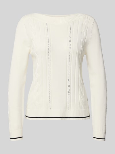 Liu Jo Sport Regular Fit Pullover aus Viskose-Mix Weiss 1