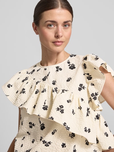 Essentiel Antwerp Loose Fit Bluse mit Rüschendetails Modell 'JOOJOO' Offwhite 3