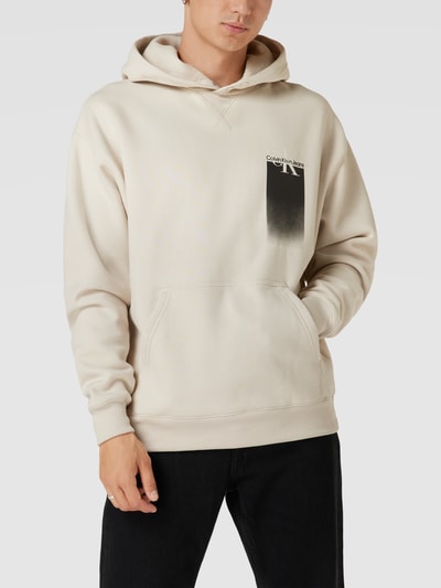 Calvin Klein Jeans Hoodie mit Label-Print Modell 'Gradient' Offwhite 4