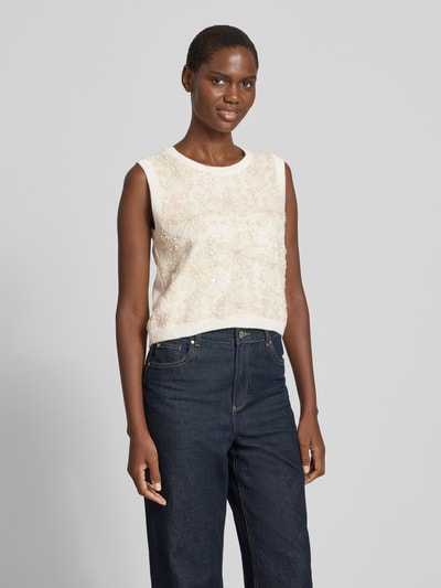 MORE & MORE Strickshirt mit Rundhalsausschnitt Offwhite 4