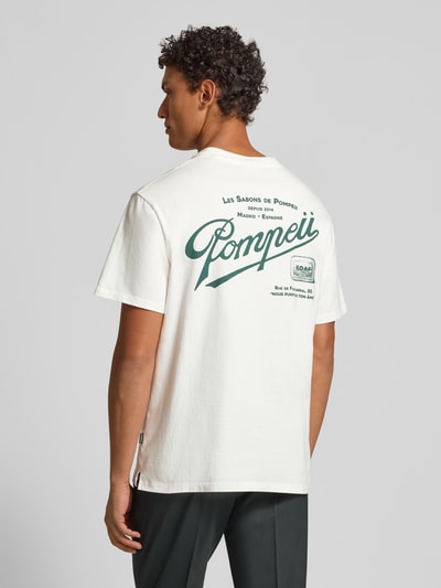 POMPEII BRAND T-Shirt mit Label-Print Modell 'SABONS DE POMPEII' Offwhite 5