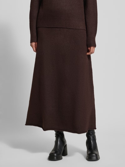 Christian Berg Woman Strickrock mit elastischem Bund Schoko 4