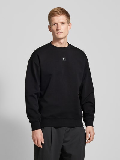 HUGO Sweatshirt mit Label-Badge Modell 'Dettil' Black 4