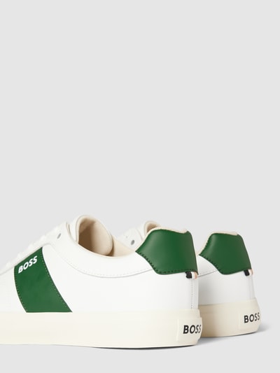 BOSS Sneakers in wit met contrastgarnering, model 'Adien' Wit - 2