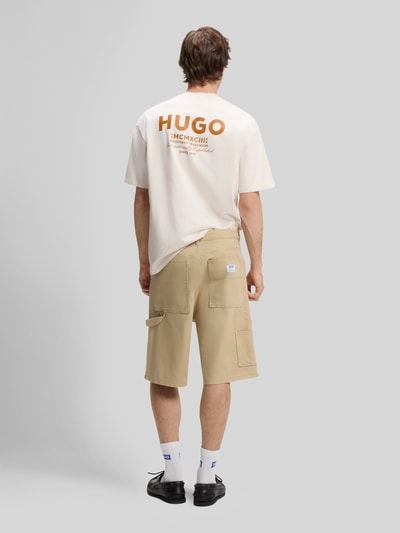 HUGO Blue Regular Fit Bermuda aus Baumwoll-Mix mit Seitentaschen Beige 5