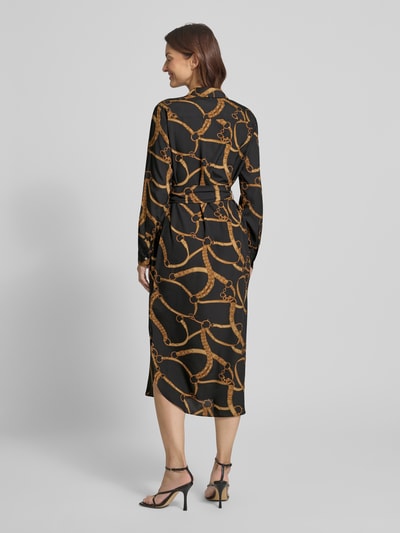 Lauren Ralph Lauren Sukienka midi z kołnierzykiem koszulowym model ‘SHADNY’ Czarny 5
