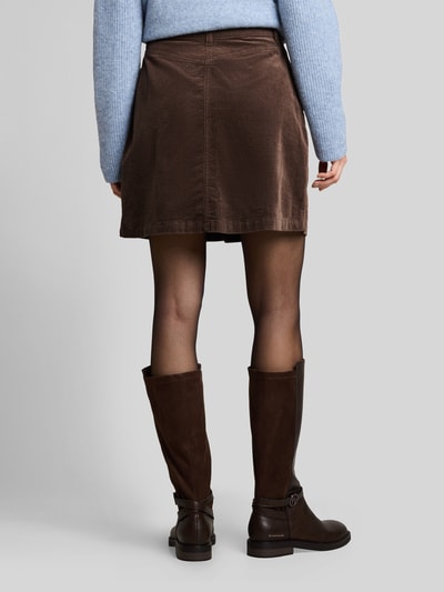 Tom Tailor Denim spódnica mini z mieszanki bawełny model 'D-ROCK' Ciemnobrązowy 5
