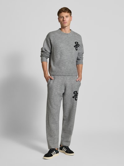 ANOTHER COTTON LAB Strickpullover mit Label-Detail Hellgrau 1