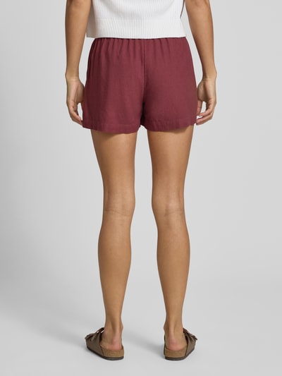 ONLY relaxed fit bermuda's van mix van viscose en linnen model 'GOA' Mauve - 5