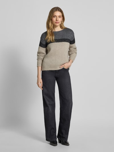 Luisa Cerano Strickpullover mit Rundhalsausschnitt Hellgrau 1