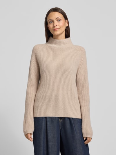 Fynch-Hatton Gebreide pullover van kasjmier met opstaande kraag Beige - 4