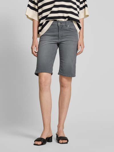 Angels Regular fit bermuda's van denim met omslag Middengrijs - 4