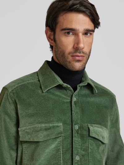 Drykorn Slim fit overhemdjack met structuurmotief, model 'Gunray' Groen - 3